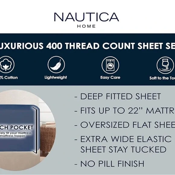 Nautica 7pc bedding set - Picture 8 of 8